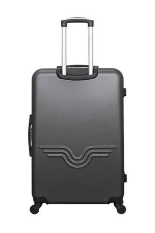 Valise grand volume Brooklyn - 75 cm  - Argenté et noir