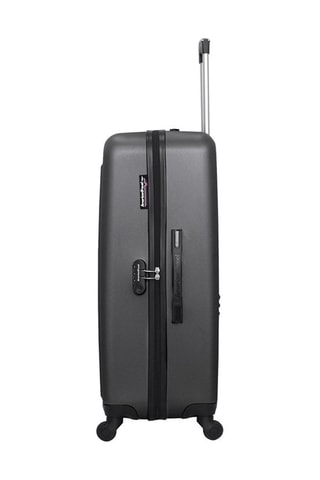 Valise grand volume Brooklyn - 75 cm  - Argenté et noir