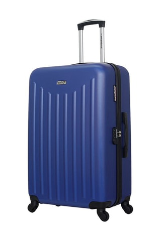 Valise grand volume Brooklyn (L) - 75 cm  - Argenté, bleu et noir