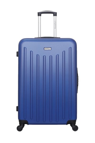 Valise grand volume Brooklyn (L) - 75 cm  - Argenté, bleu et noir
