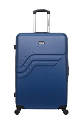 Valise grand volume Queens (L)  - 75 cm - Argenté, bleu et noir