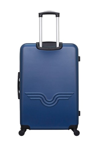 Valise grand volume Queens (L)  - 75 cm - Argenté, bleu et noir