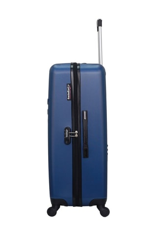 Valise grand volume Queens (L)  - 75 cm - Argenté, bleu et noir