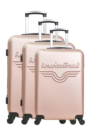 Set de 3 valises Chelsea - 55/65/75 cm  - Rose