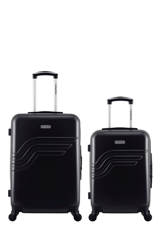 Valise semaine et valise cabine Detroit  - 65/55 cm - Noir