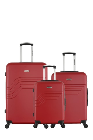 Set de 3 valises Queens - 55/65/75 cm - Rouge
