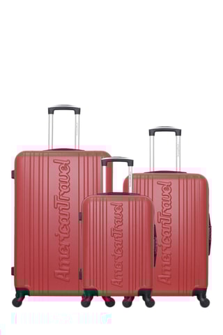 Set de 3 valises Springfield (S/M/L) - 55/65/75 cm - Bordeaux