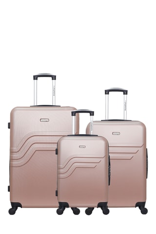 Set de 3 valises Queens - 55/65/75 cm - Rose