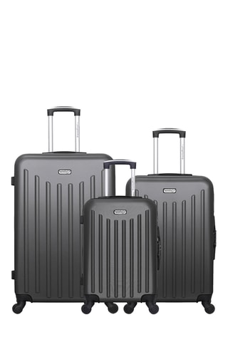 Set de 3 valises Brooklyn - 55/65/75 cm - Gris