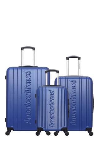 Set de 3 valises Springfield (S/M/L) - 55/65/75 cm - Bleu marine