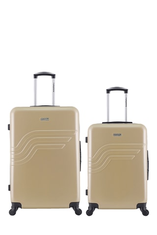 Valise grand volume et valise semaine Detroit - 75/65 cm - Beige