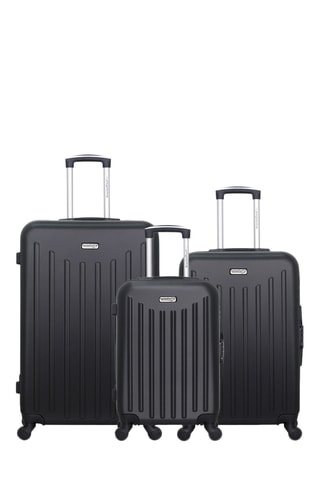 Set de 3 valises Brooklyn (S/M/L) - 55/65/75 cm - Noir