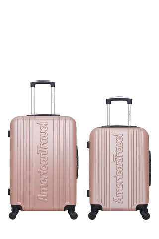 Valise cabine et valise semaine Springfield (S/M) - 55/65 cm  - Rose
