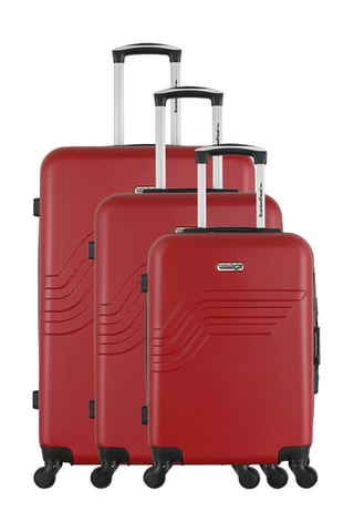 Set de 3 valises Queens (S/M/L) - 55/65/75 cm  - Rouge