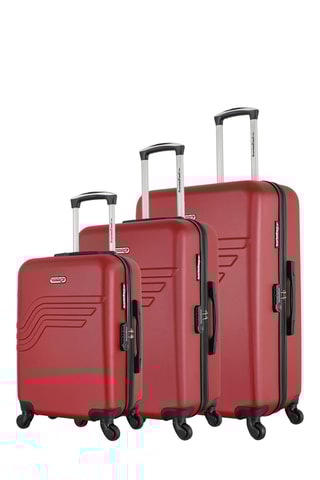 Set de 3 valises Queens (S/M/L) - 55/65/75 cm  - Rouge