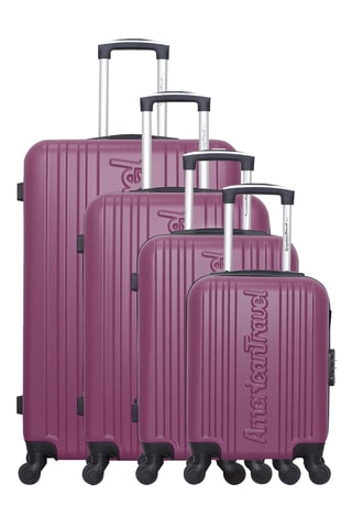 Set de 4 valises Springfield (XXS/S/M/L) - 46/55/66/75 cm - Violet