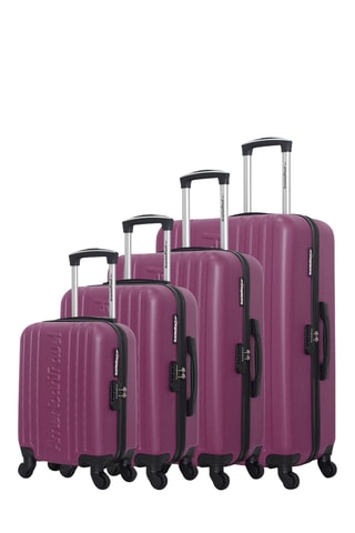 Set de 4 valises Springfield (XXS/S/M/L) - 46/55/66/75 cm - Violet