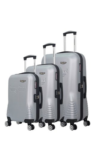 Set de 3 valises DC (S/M/L) - 55/65/75 cm  - Argenté, gris et noir