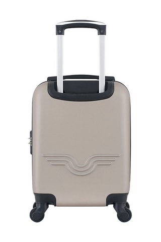 Valise cabine low cost Brooklyn (XS) - 46 cm  - Noir, beige et argenté