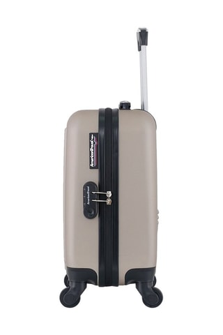 Valise cabine low cost Brooklyn (XS) - 46 cm  - Noir, beige et argenté