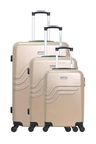 Set de 3 valises Détroit (S/M/L) - 55/65/75 cm  - Doré