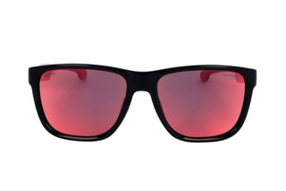 Lunettes de soleil homme - Verres effet miroir - Catégorie 3 - Rouge et noir - Carrera