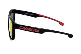 Lunettes de soleil homme - Verres effet miroir - Catégorie 3 - Rouge et noir - Carrera