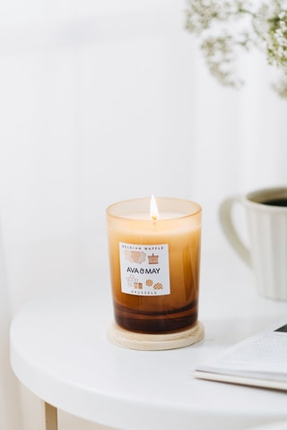 Bougie parfumée Gaufre Belge - Noisette, caramel et noix de coco
