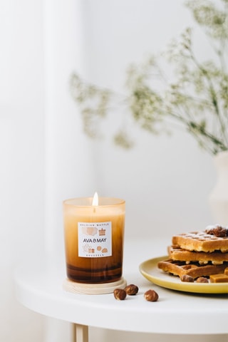 Bougie parfumée Gaufre Belge - Noisette, caramel et noix de coco