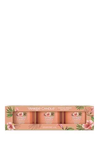 3 bougies votives en verre Signature - Brise tropicale