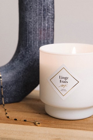 Bougie et collier noir Essentielles - Linge frais