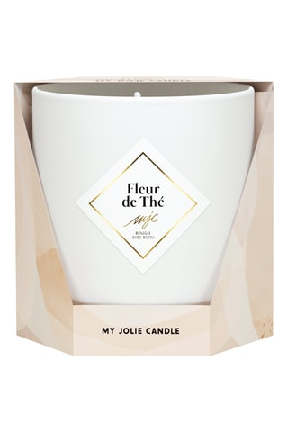Bougie et collier beige Essentielles - Fleur de thé