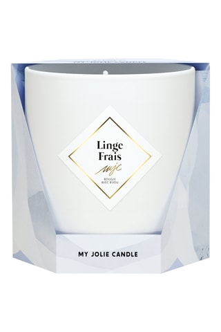 Bougie et collier beige Essentielles - Linge frais
