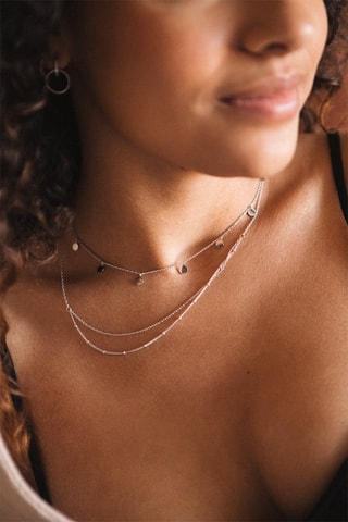 Bougie et collier argenté Surprenantes - Citron bergamote