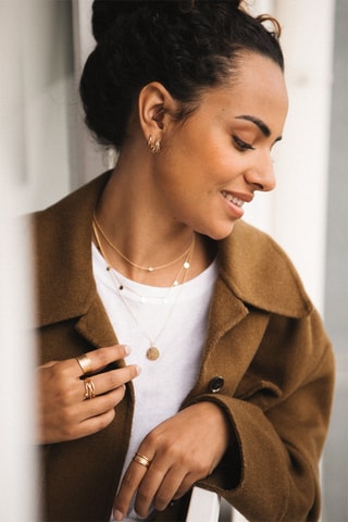 Bougie et collier doré Surprenantes - Vanille gourmande