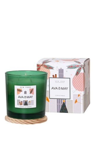 Maxi bougie parfumée NY Christmas - Cannelle, pomme rouge et vanille