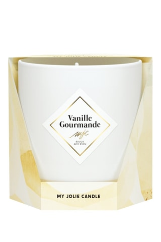 Bougie parfumée et collier beige Essentielles - Vanille Gourmande