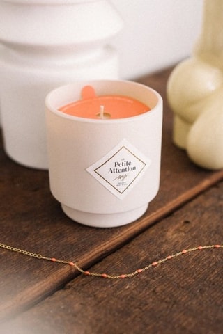 Bougie parfumée et collier corail Petite Attention - Fleur de thé