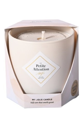 Bougie parfumée et collier crème Petite Attention - Fleur de thé