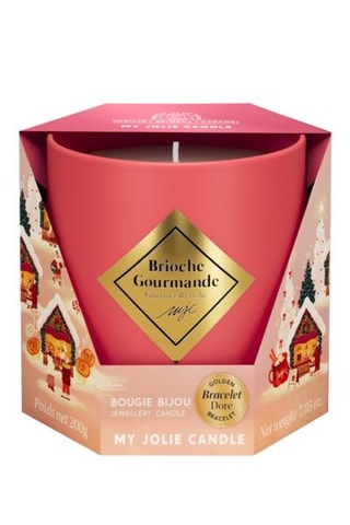 Bougie parfumée et bracelet rouge - Brioche Gourmande