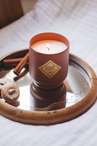 Bougie parfumée et bracelet corail - Cannelle Poudrée