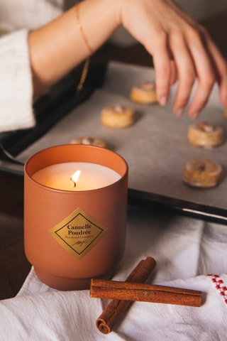 Bougie parfumée et bracelet corail - Cannelle Poudrée