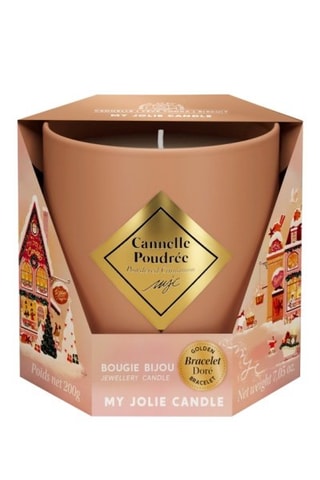 Bougie parfumée et bracelet corail - Cannelle Poudrée