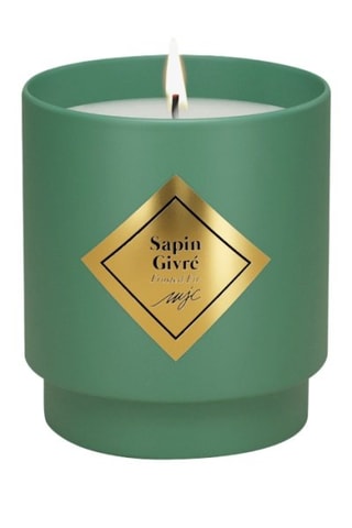 Bougie parfumée et bracelet rouge - Sapin givré