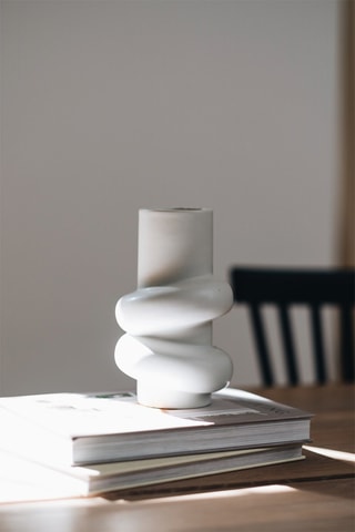 Vase en céramique - 26 cm - Beige