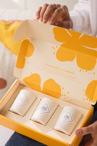 3 bougies parfumées - Fleur de cerisier, monoi des iles et fleur de thé