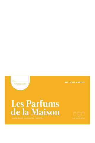 3 bougies parfumées - Fleur de cerisier, monoi des iles et fleur de thé