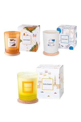 Bougie parfumée Paris et 2 bougies parfumées - Gourmand 