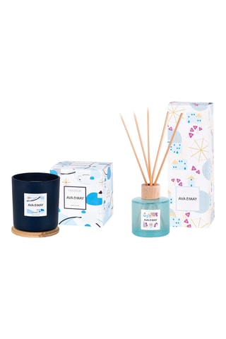 Maxi Bougie parfumée Santorin et Diffuseur de parfum Mykonos