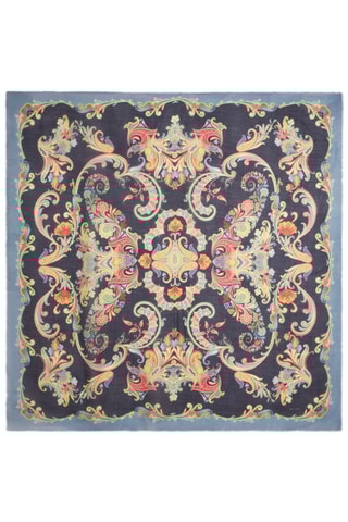 Foulard en laine, cachemire et soie - Bleu marine